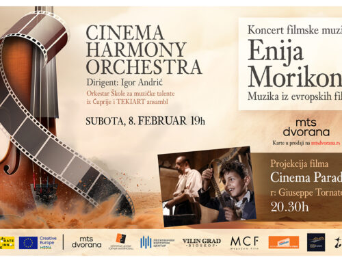 CinemaHarmony: Koncert filmske muzike Enija Morikonea i projekcija filma „Cinema Paradiso“ u mts Dvorani